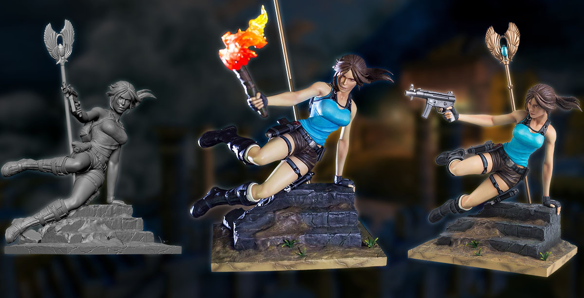 New Lara Croft and the Temple of Osiris Gaming Heads Statue