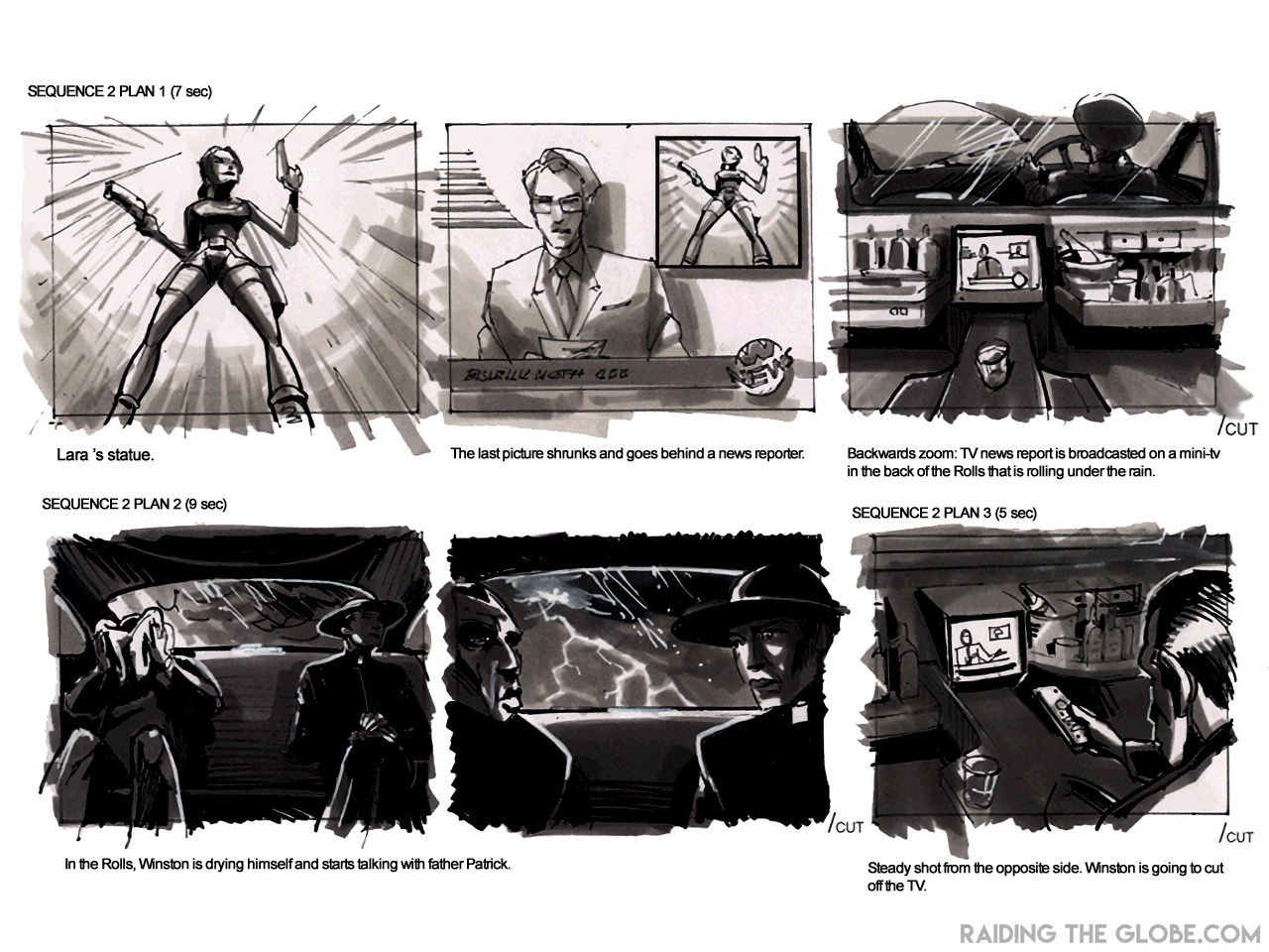 Revelado storyboard da sequência cancelada do filme de Tomb Raider