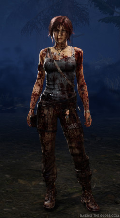 dead by daylight tomb raider collection bloody lara croft