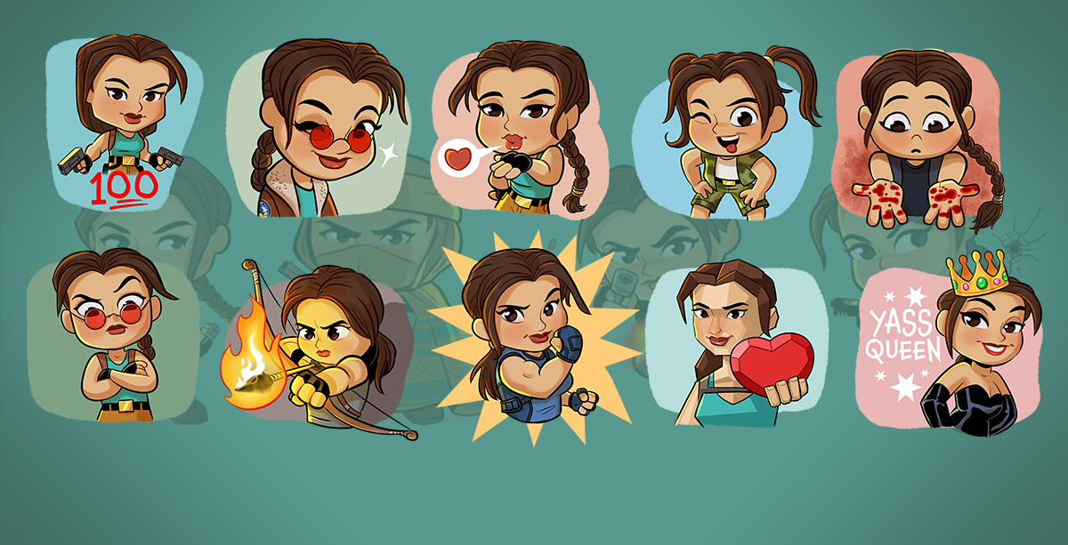 Tomb Raider 25 Year Celebration - Digital Sticker Pack