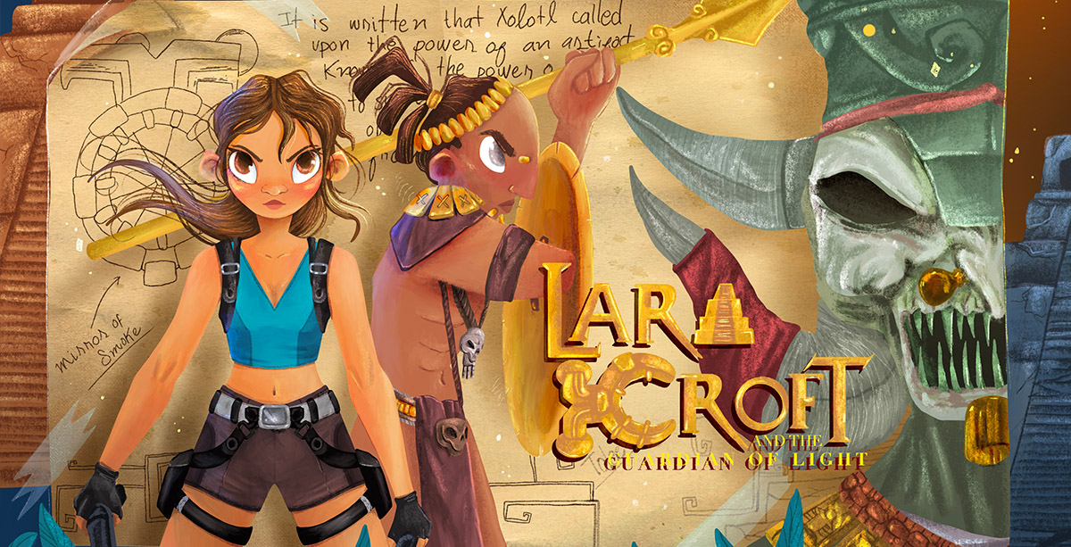 Lara Croft and the Guardian of Light Box Art Reimagination by Monster Draw
