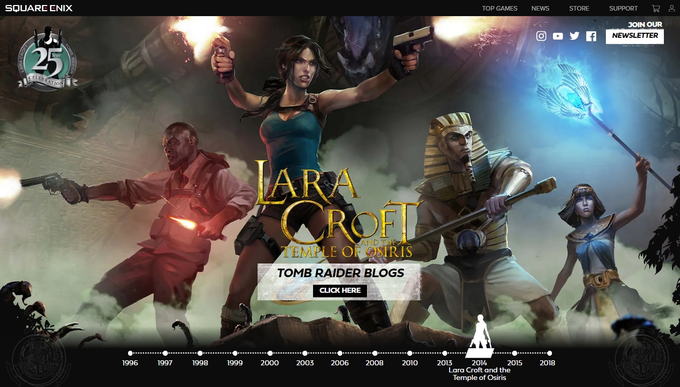 Tomb Raider 25 Year Website - Lara Croft and the Temple of Osiris