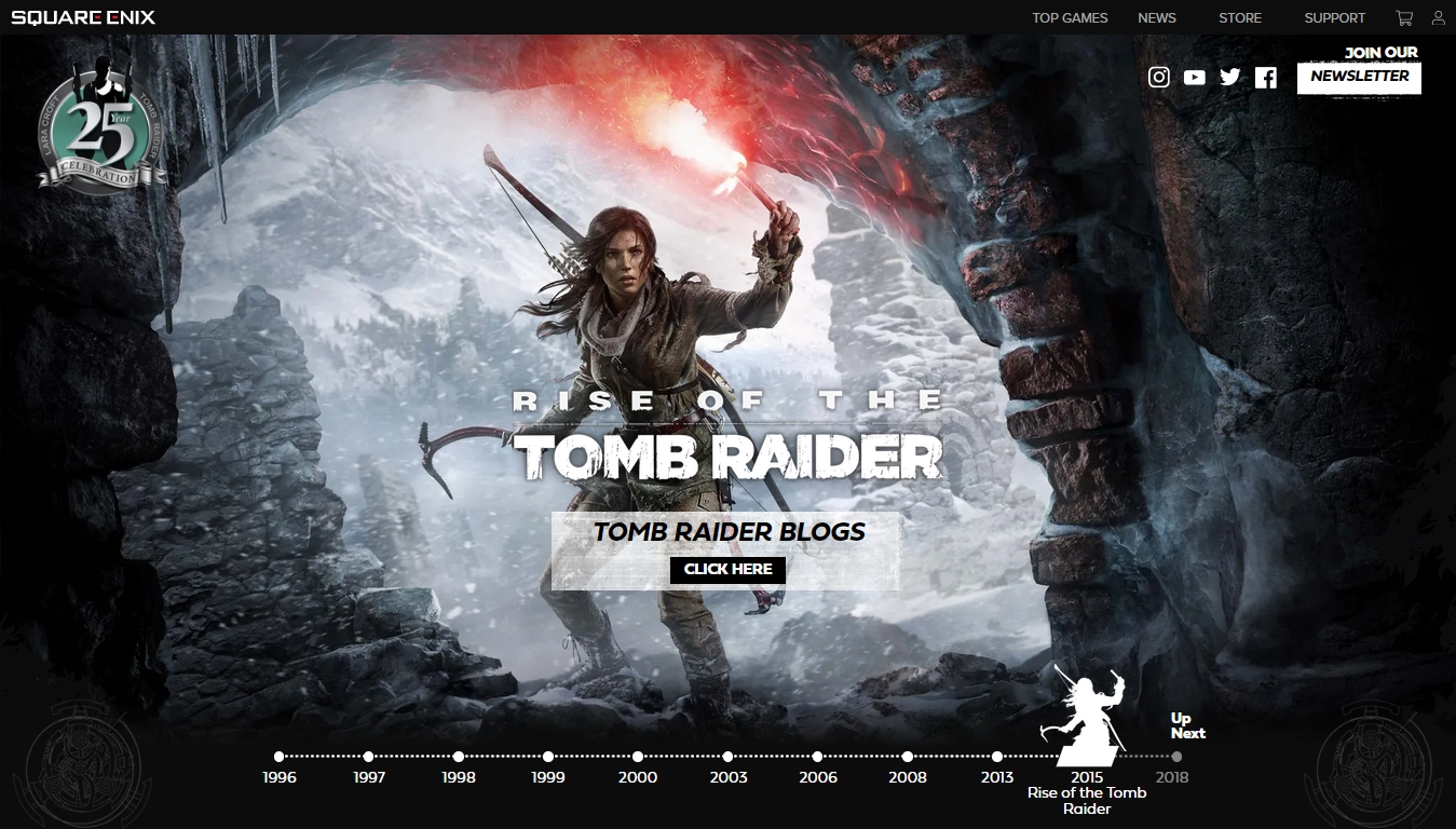 Tomb Raider 25 Year Website - Rise of the Tomb Raider