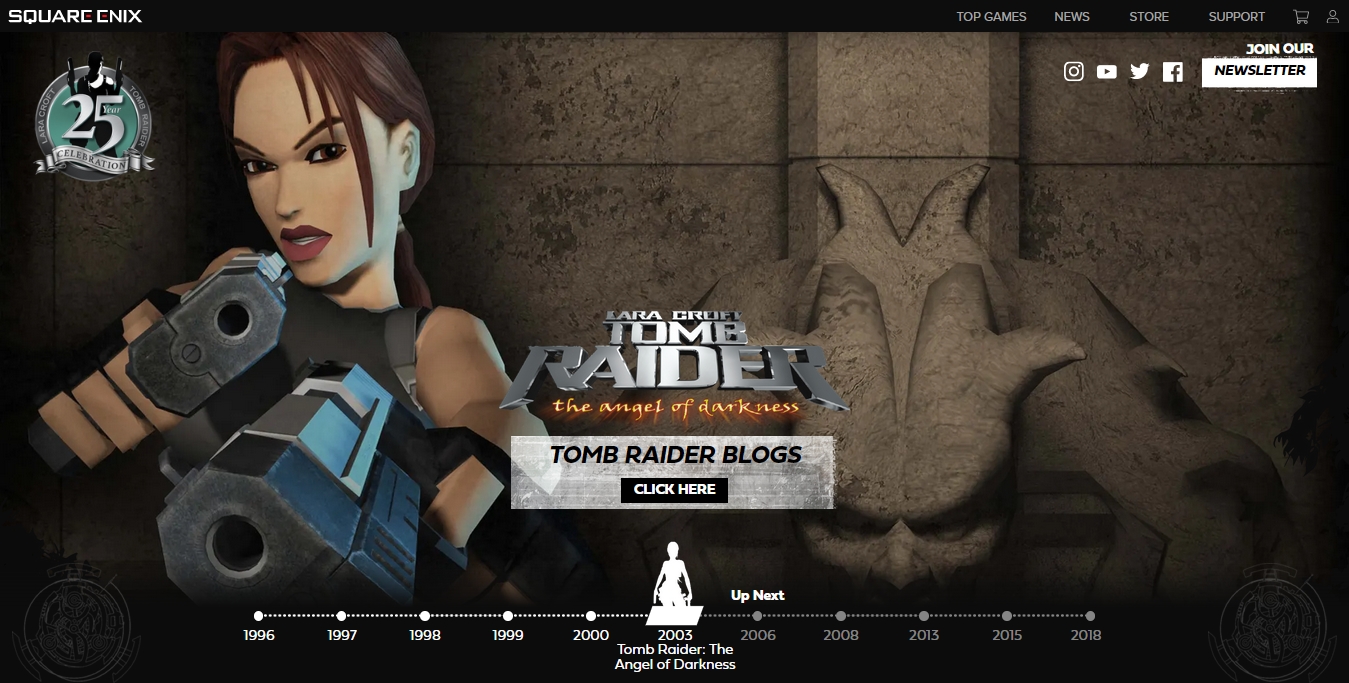 Tomb Raider 25 Year Website - Tomb Raider: The Angel of Darkness